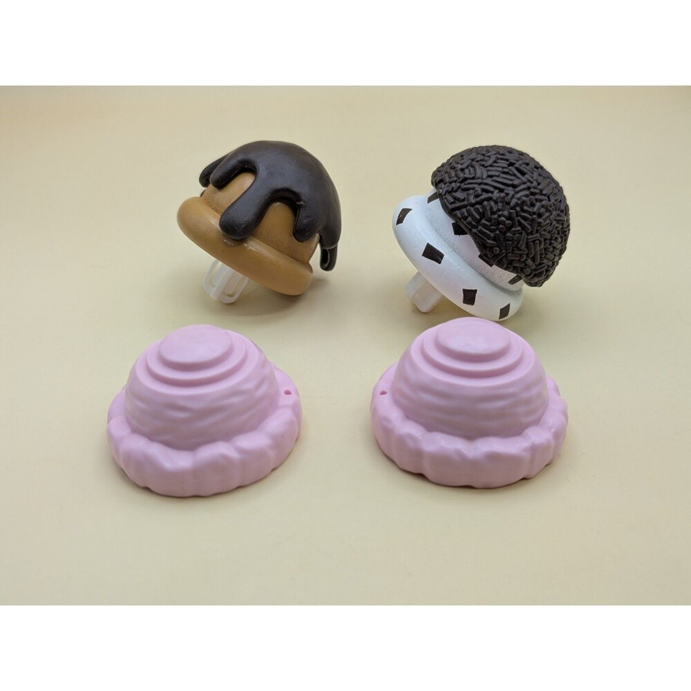 Melissa & Doug Scoop Serve Ice Cream Set Replacement Parts Toppings Pink Lot